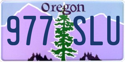 OR license plate 977SLU