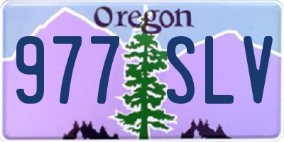 OR license plate 977SLV