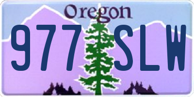 OR license plate 977SLW