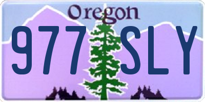 OR license plate 977SLY