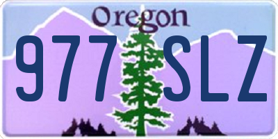 OR license plate 977SLZ