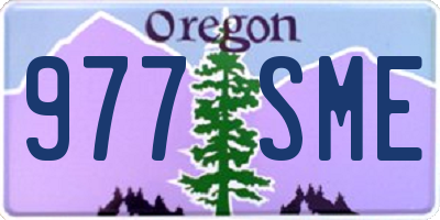 OR license plate 977SME