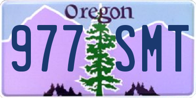 OR license plate 977SMT