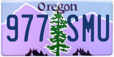 OR license plate 977SMU