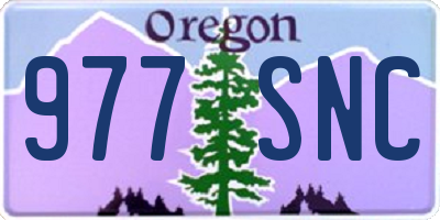 OR license plate 977SNC