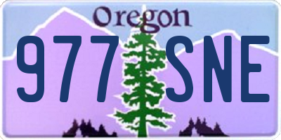 OR license plate 977SNE