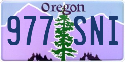 OR license plate 977SNI