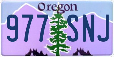 OR license plate 977SNJ