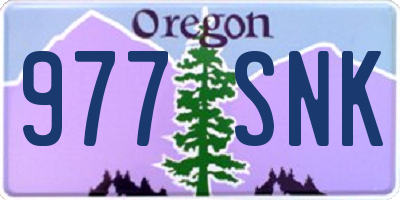 OR license plate 977SNK