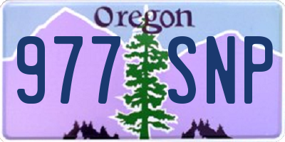 OR license plate 977SNP