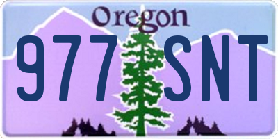 OR license plate 977SNT