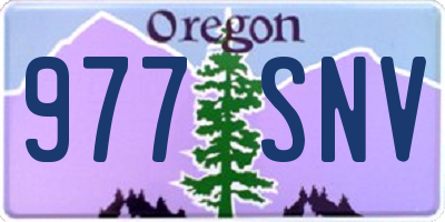 OR license plate 977SNV