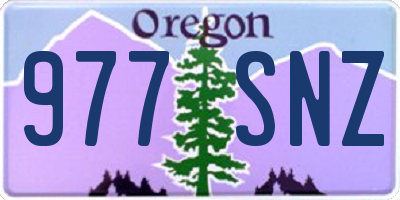 OR license plate 977SNZ