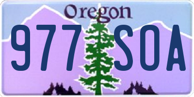OR license plate 977SOA
