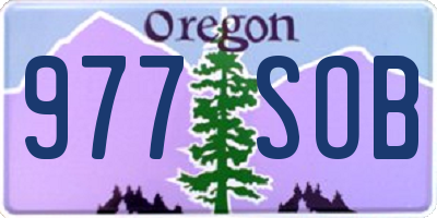 OR license plate 977SOB