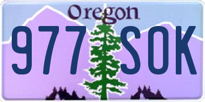OR license plate 977SOK