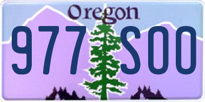 OR license plate 977SOO