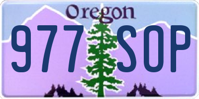 OR license plate 977SOP