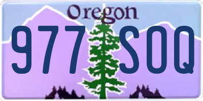 OR license plate 977SOQ