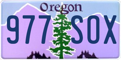 OR license plate 977SOX
