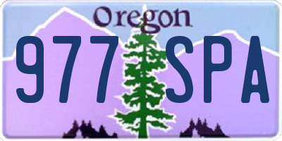 OR license plate 977SPA