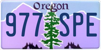 OR license plate 977SPE