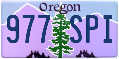 OR license plate 977SPI