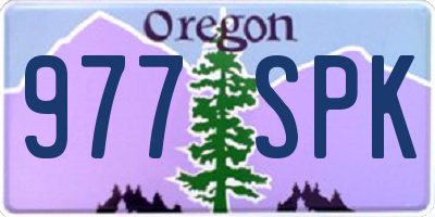 OR license plate 977SPK