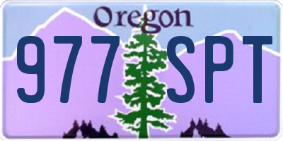 OR license plate 977SPT
