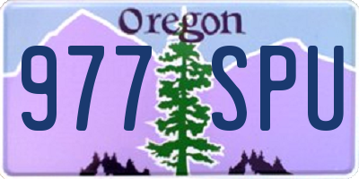 OR license plate 977SPU