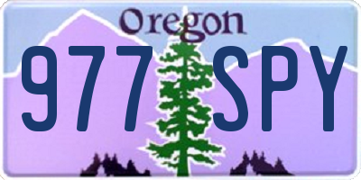 OR license plate 977SPY