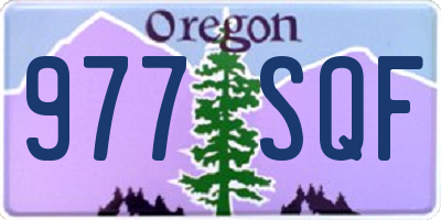 OR license plate 977SQF