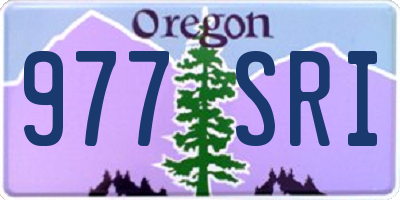 OR license plate 977SRI