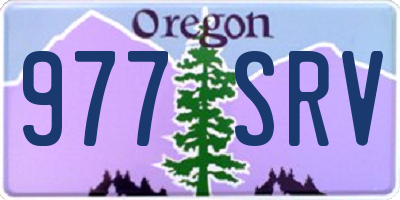 OR license plate 977SRV