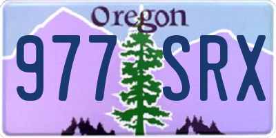 OR license plate 977SRX