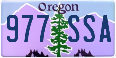 OR license plate 977SSA
