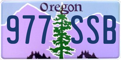 OR license plate 977SSB