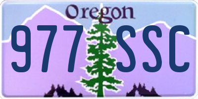 OR license plate 977SSC