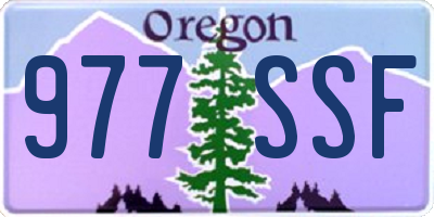 OR license plate 977SSF