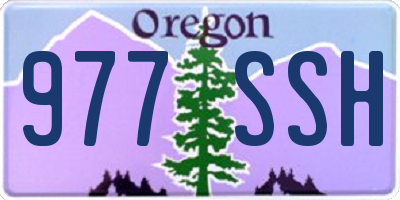 OR license plate 977SSH