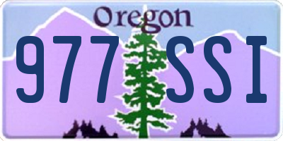 OR license plate 977SSI