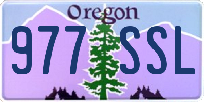 OR license plate 977SSL