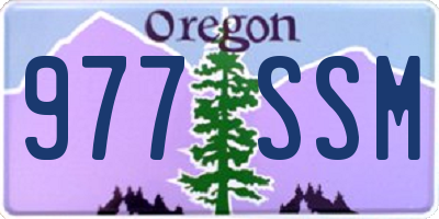 OR license plate 977SSM