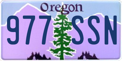 OR license plate 977SSN