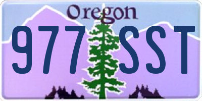 OR license plate 977SST