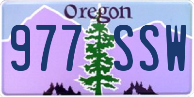 OR license plate 977SSW