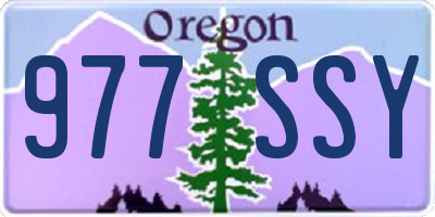 OR license plate 977SSY