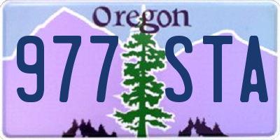 OR license plate 977STA