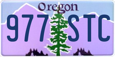 OR license plate 977STC