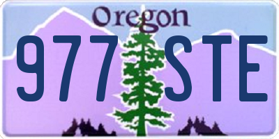 OR license plate 977STE